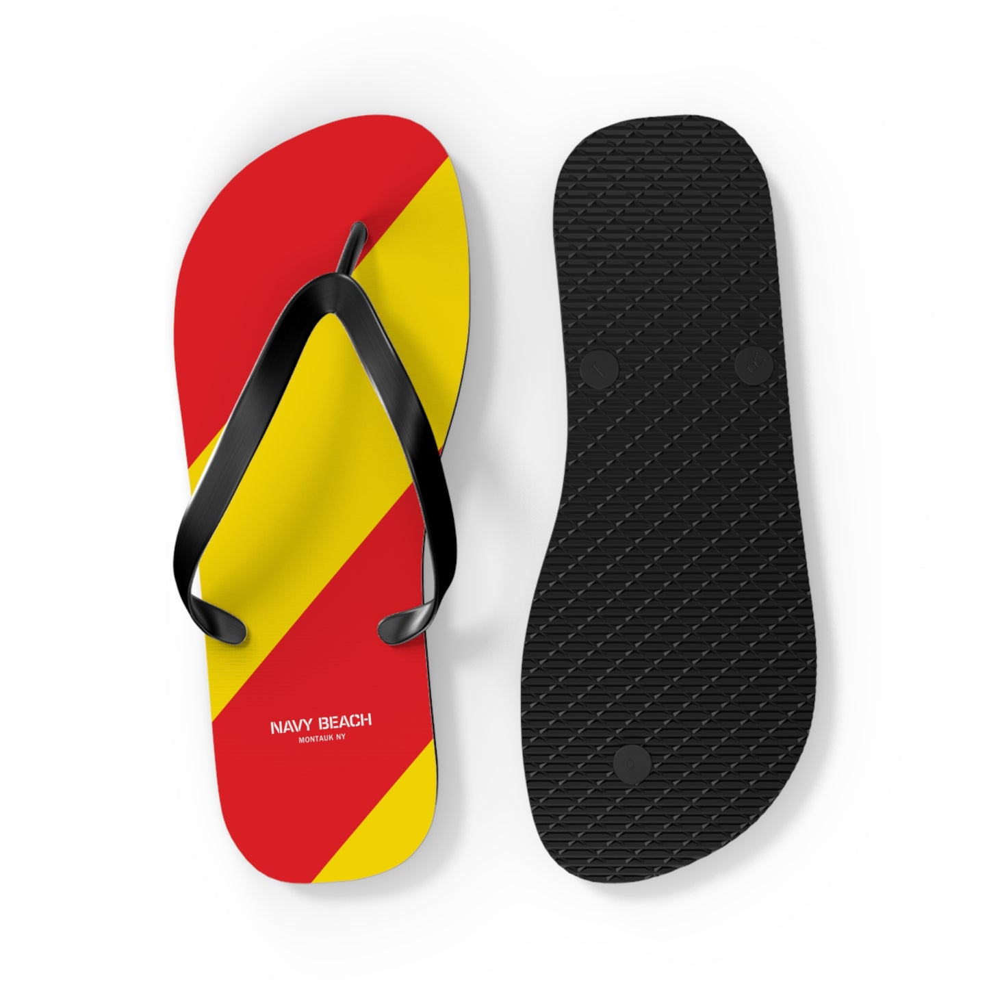 Navy Beach Y Flag Flip Flops
