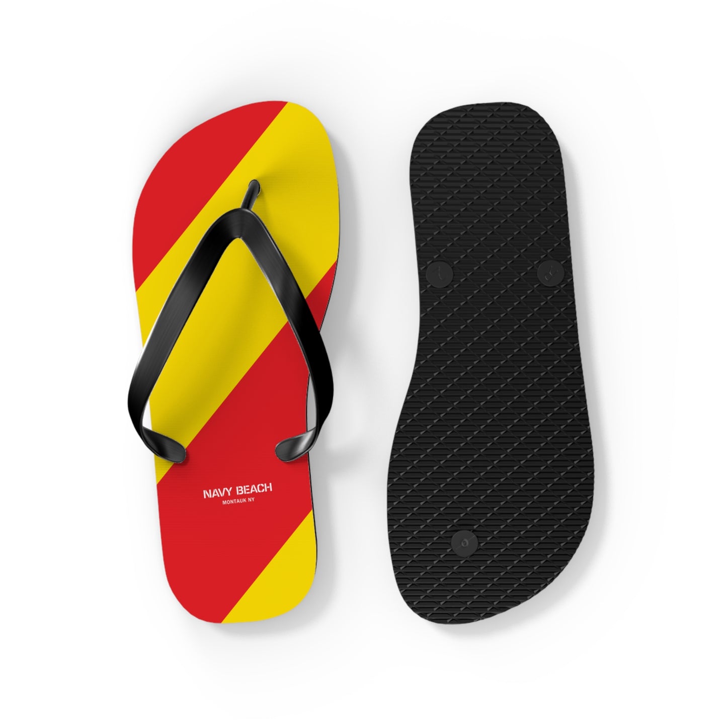 Navy Beach Y Flag Flip Flops