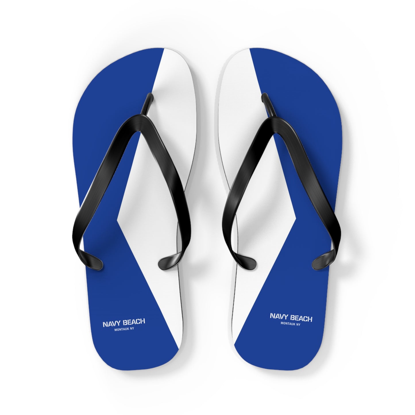 Navy Beach A Flag Flip Flops