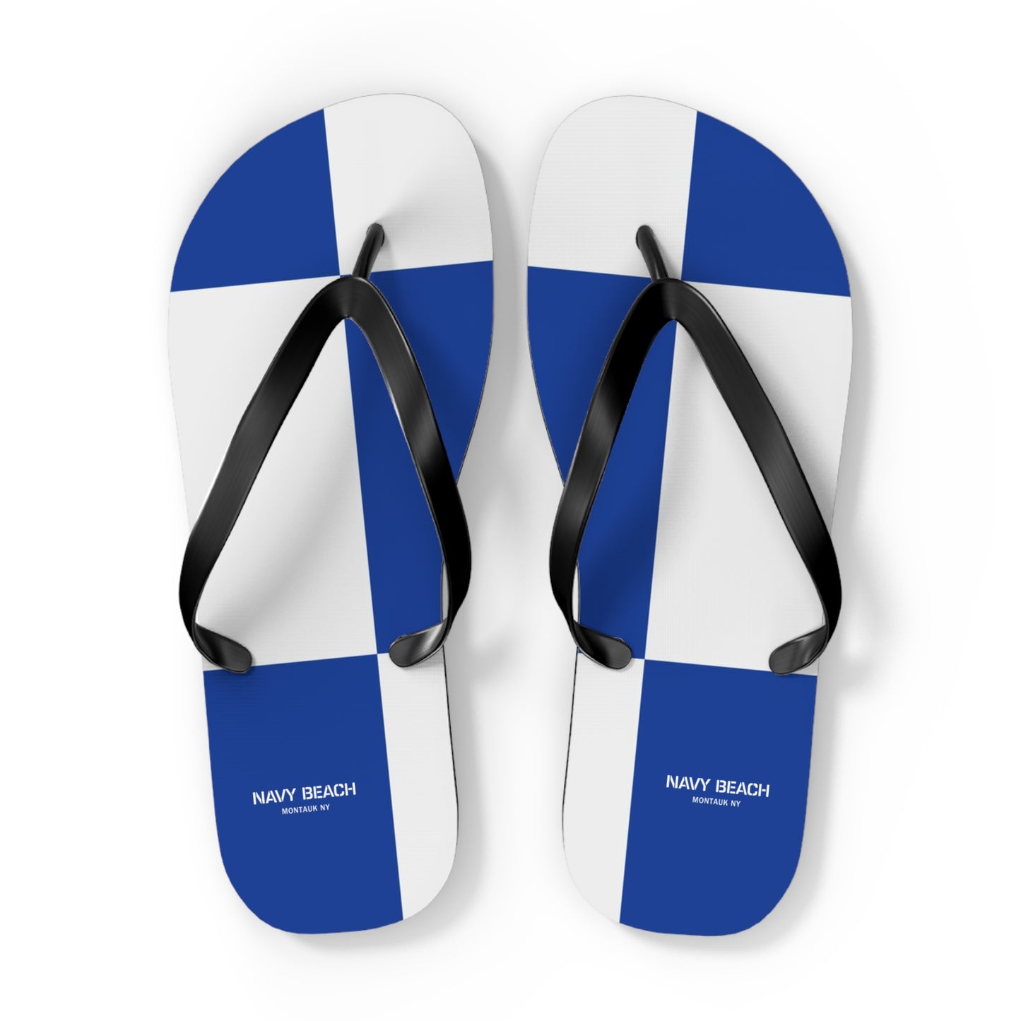 Navy Beach N Flag Flip Flops