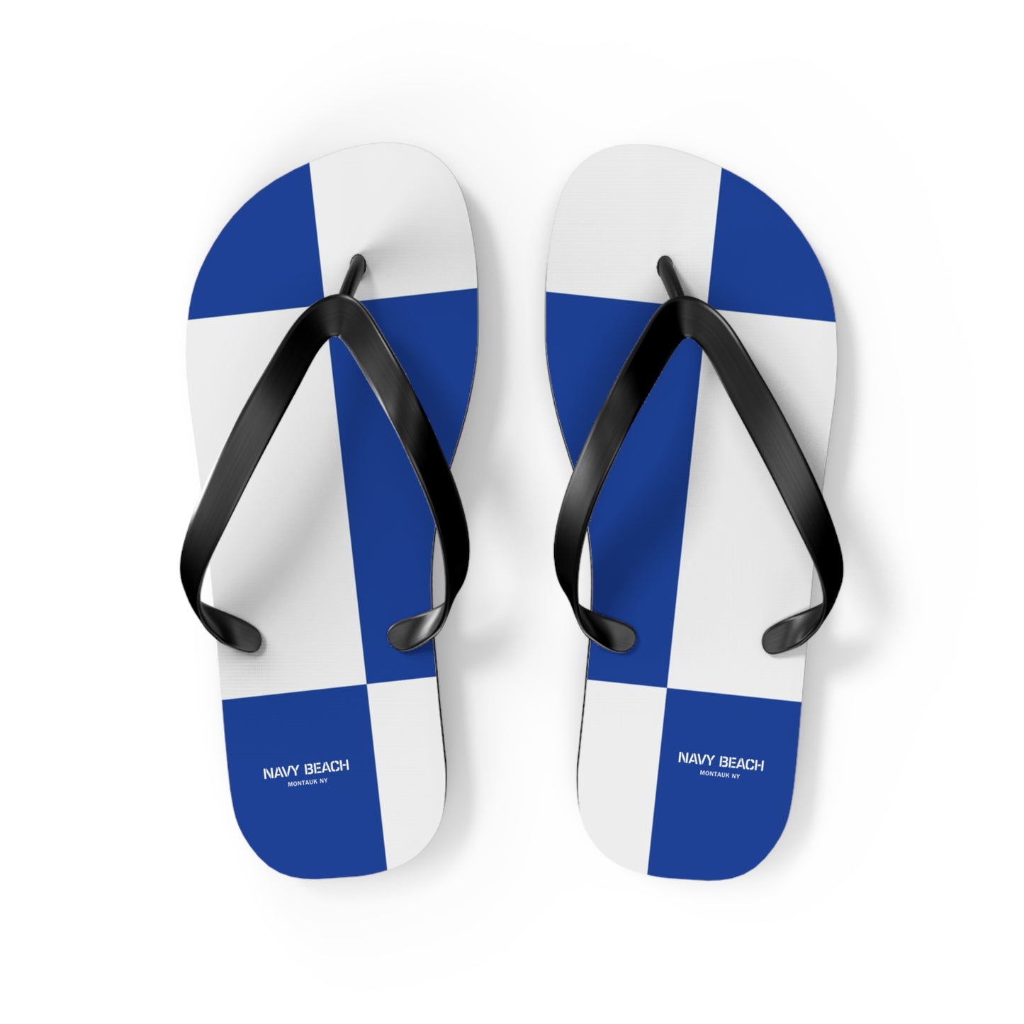Navy Beach N Flag Flip Flops