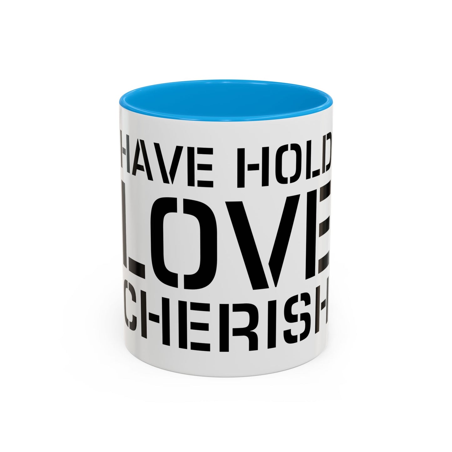 Have Hold Love Cherish Navy Beach Weddings Colorful Mugs
