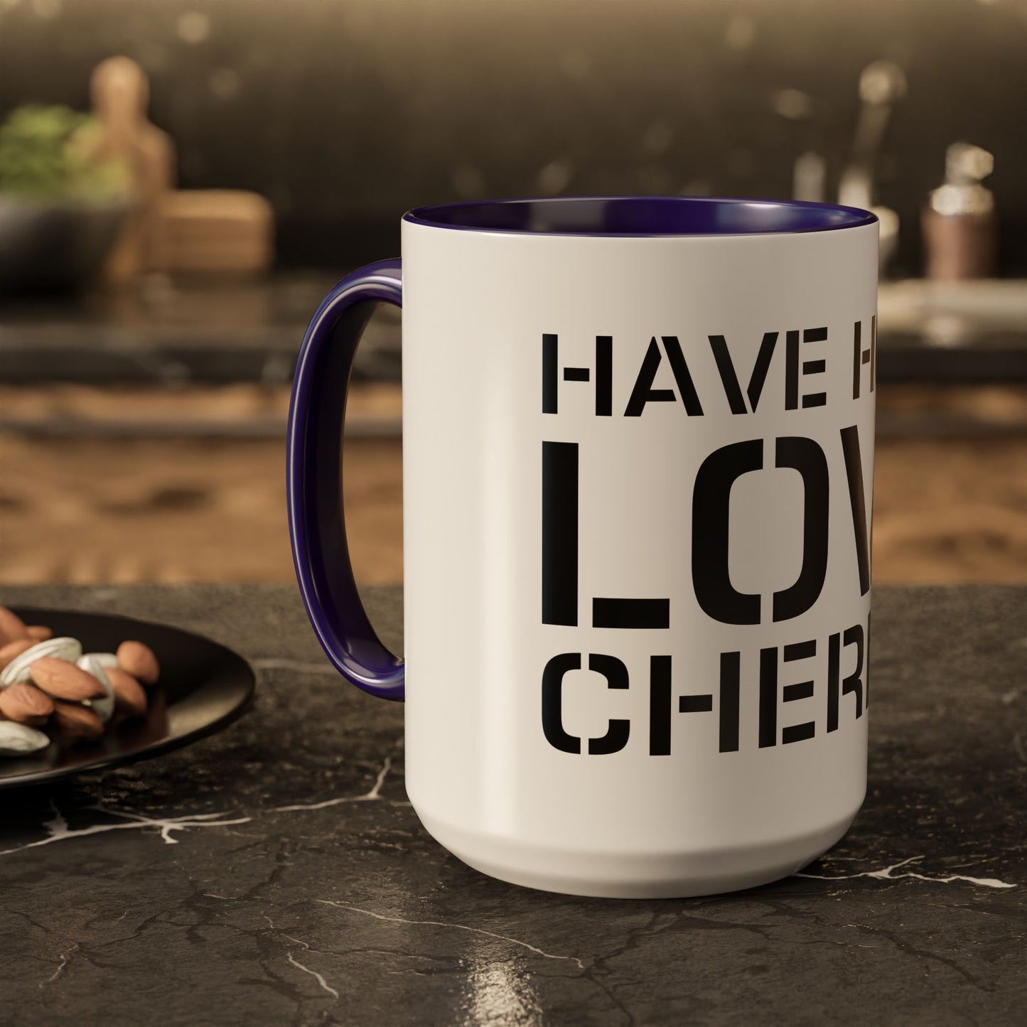 Have Hold Love Cherish Navy Beach Weddings Colorful Mugs