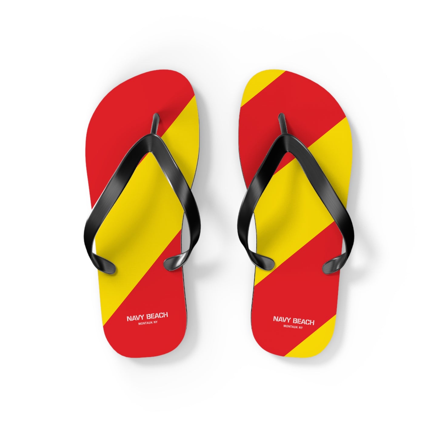 Navy Beach Y Flag Flip Flops