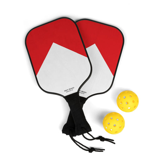 Navy Beach V Flag Pickleball Kit