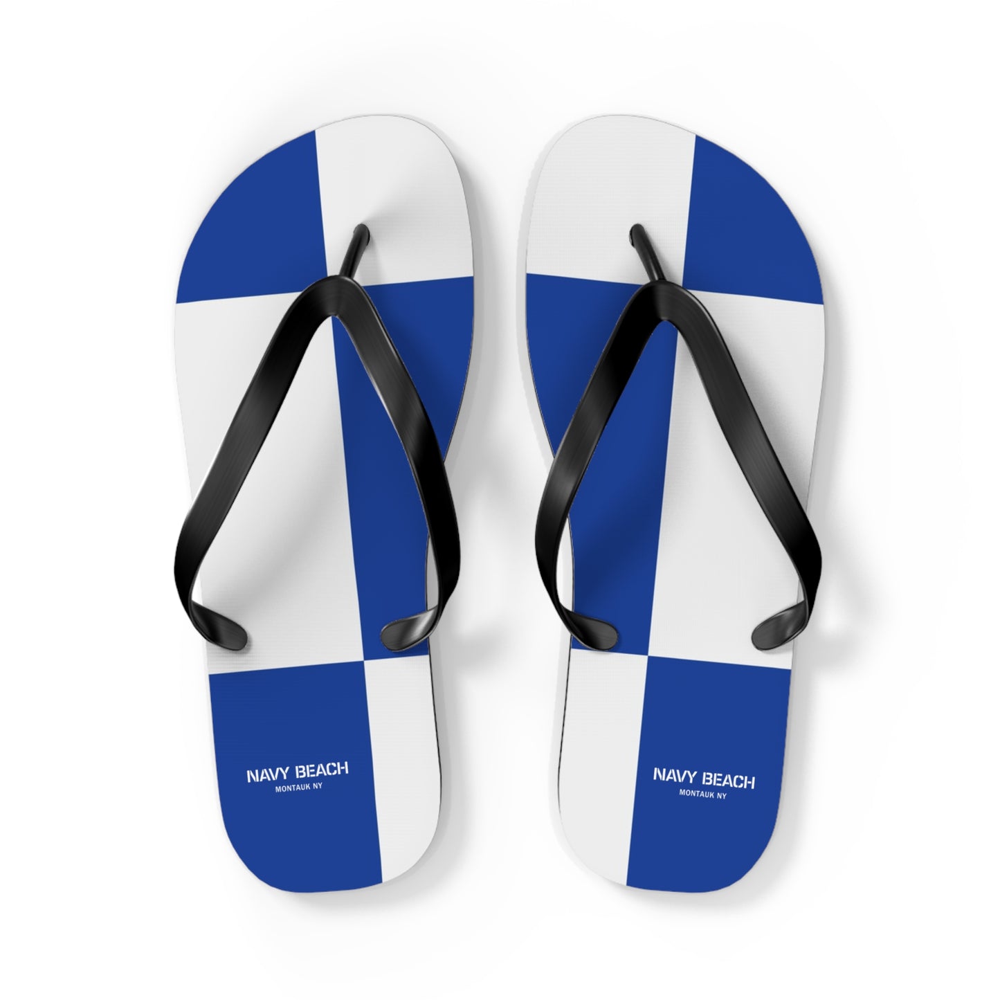 Navy Beach N Flag Flip Flops
