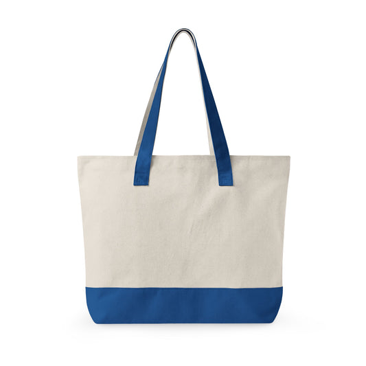 Sunset Club Zippered Canvas Tote