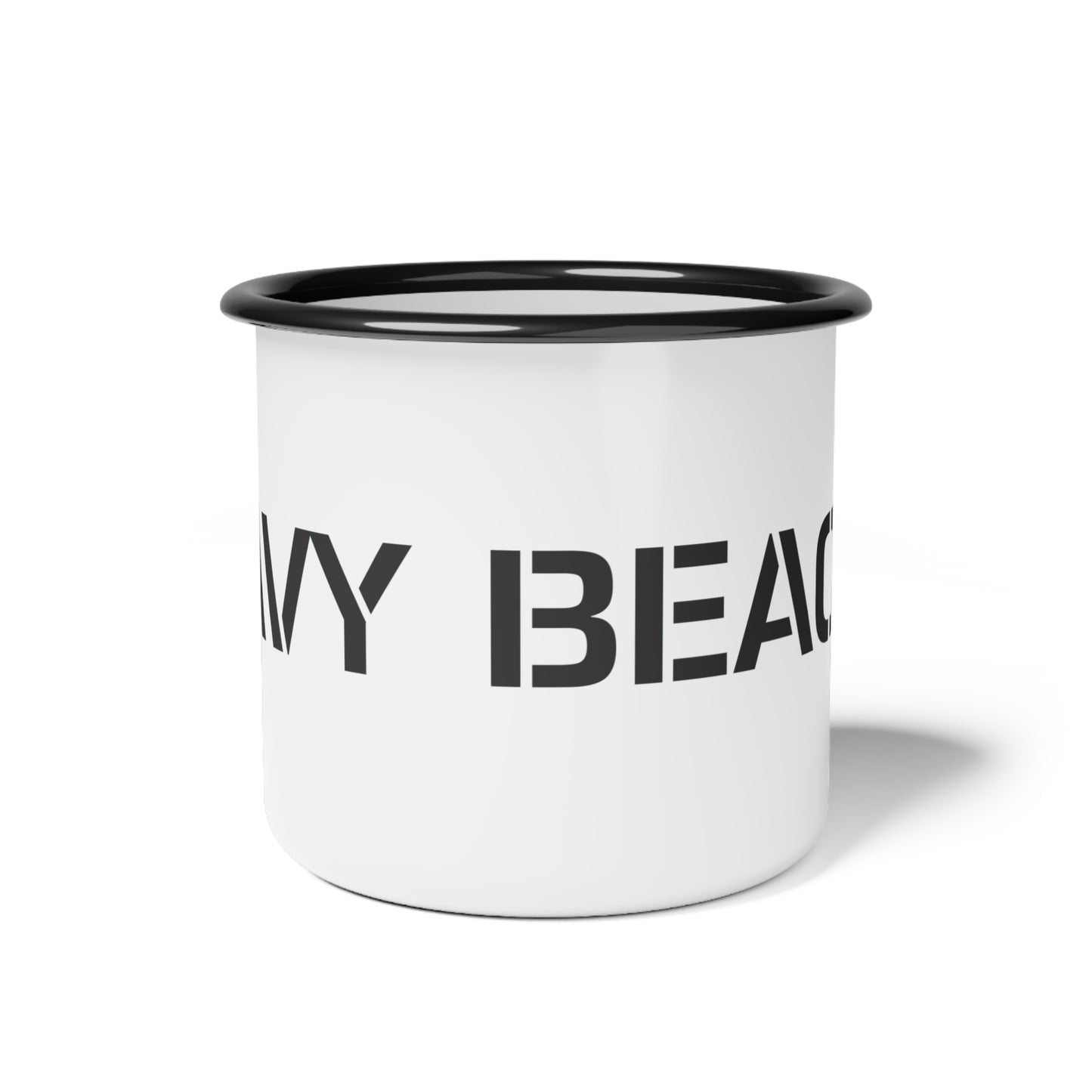 Navy Beach Enamel Camp Cup