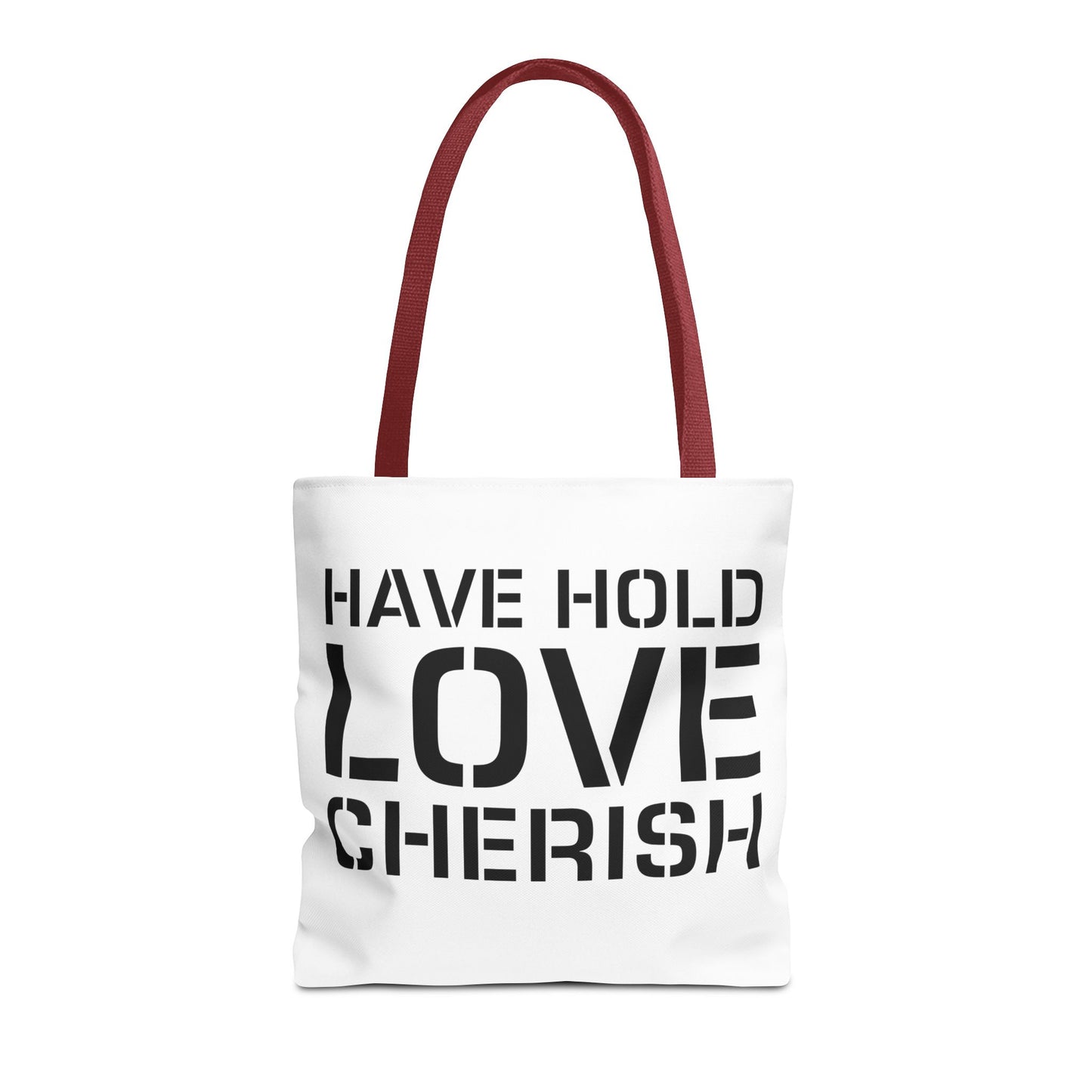 Have Hold Love Cherish Navy Beach Weddings Tote