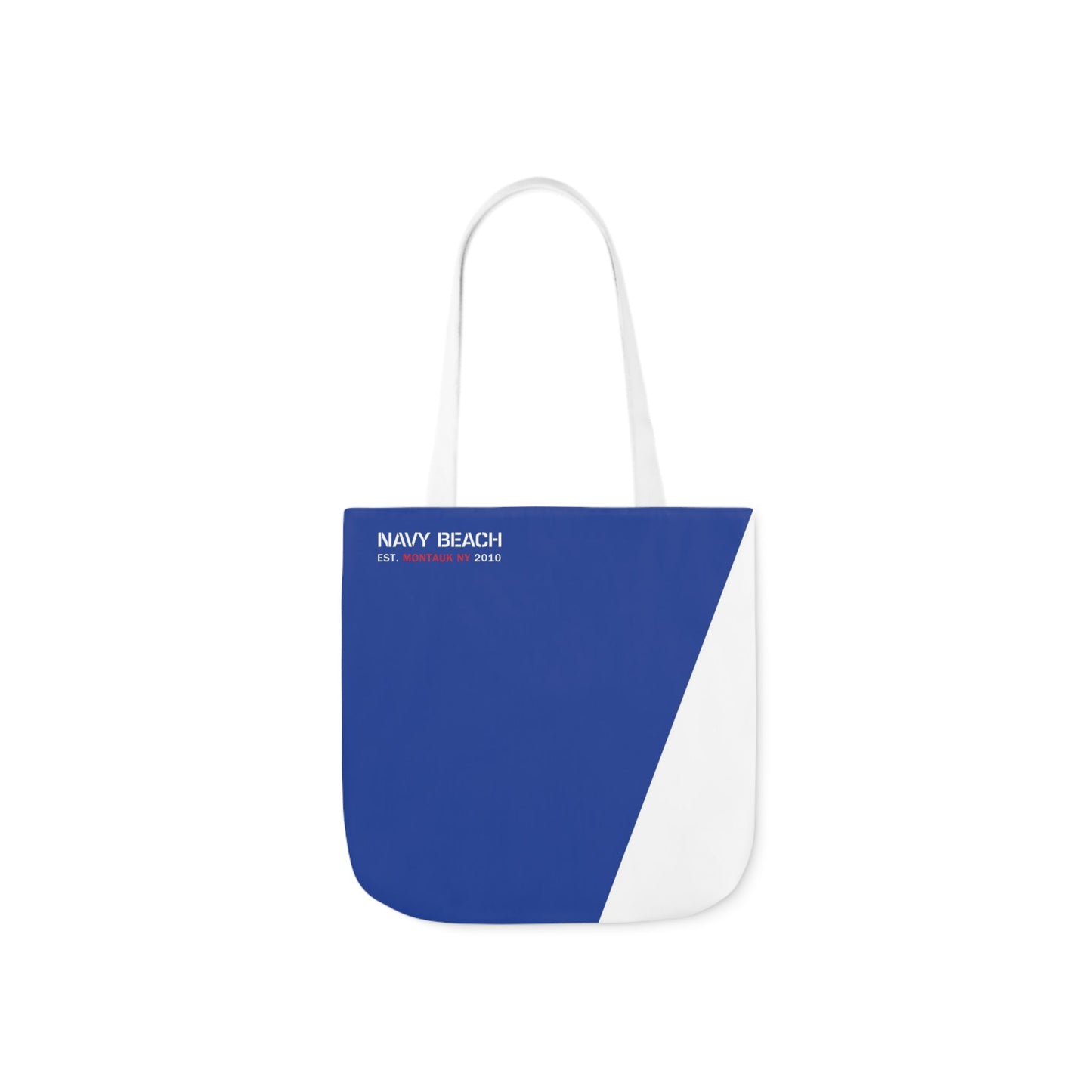 Navy Beach A Flag Canvas Tote