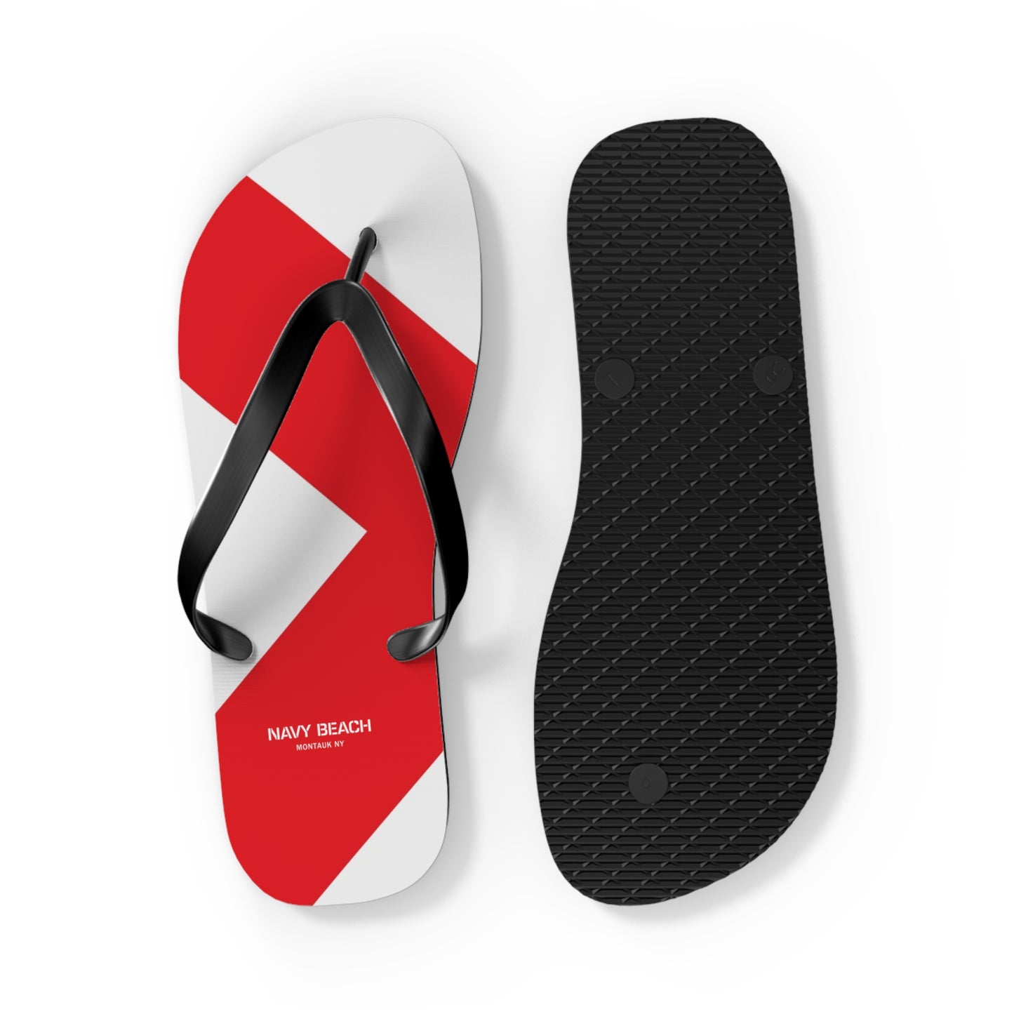 Navy Beach V Flag Flip Flops