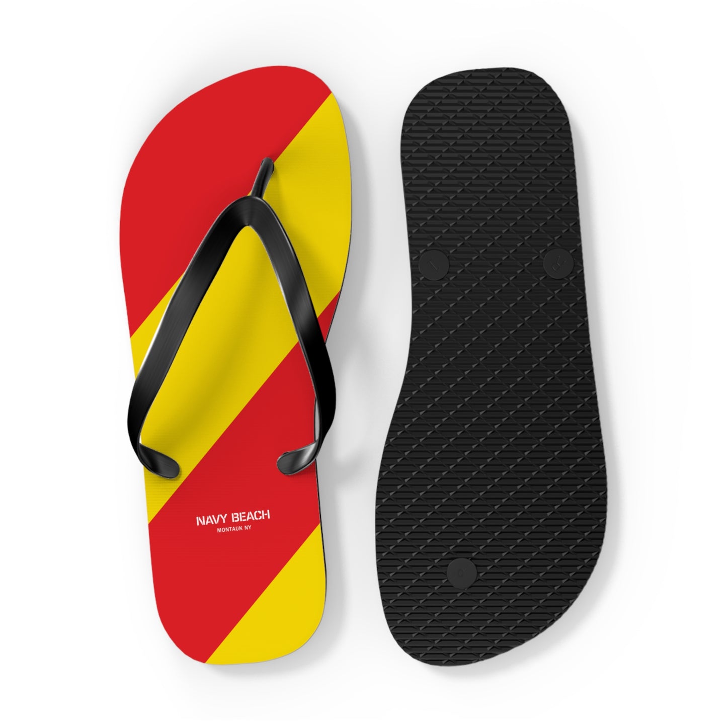 Navy Beach Y Flag Flip Flops