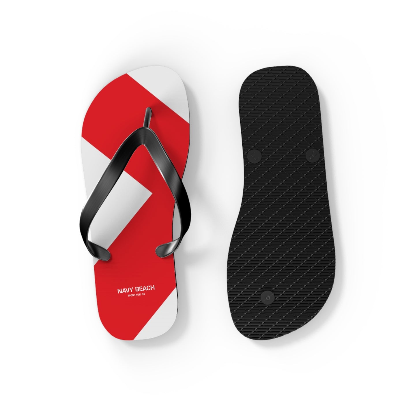 Navy Beach V Flag Flip Flops