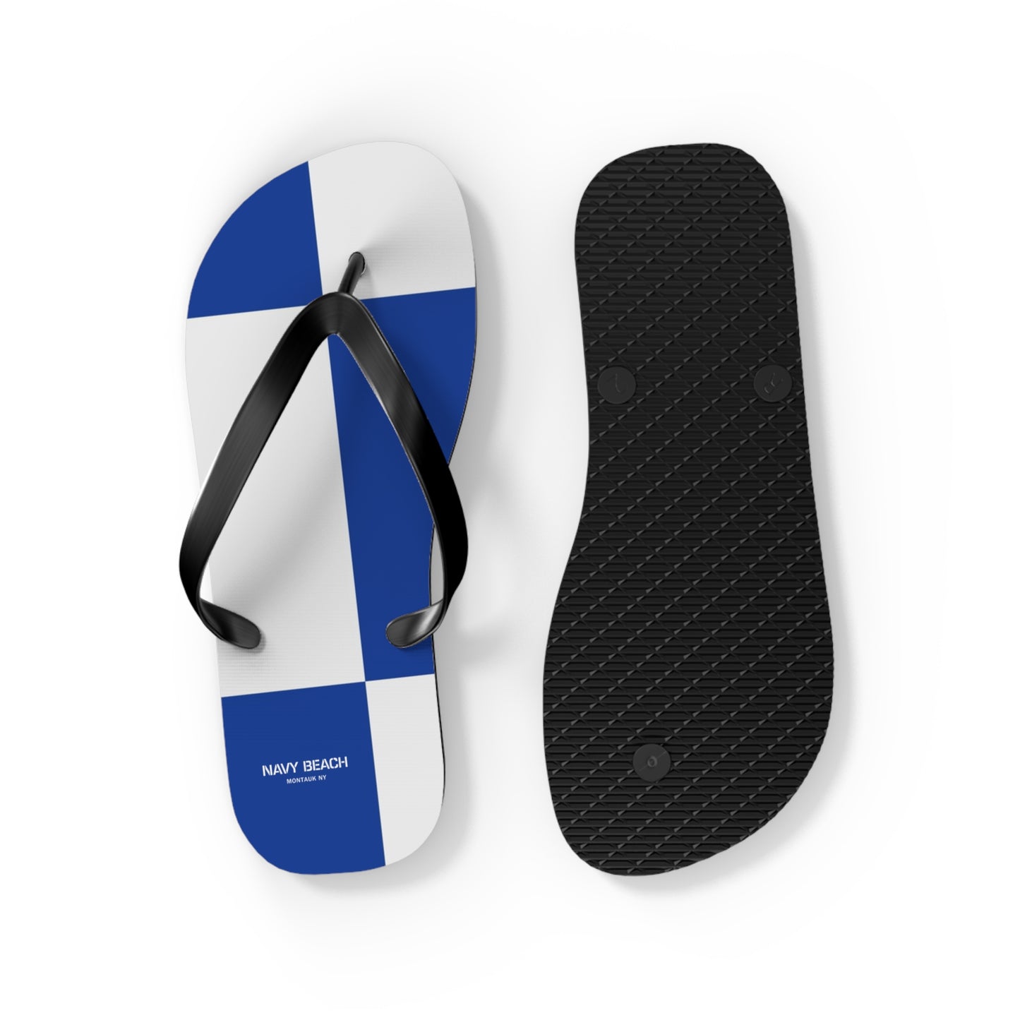 Navy Beach N Flag Flip Flops