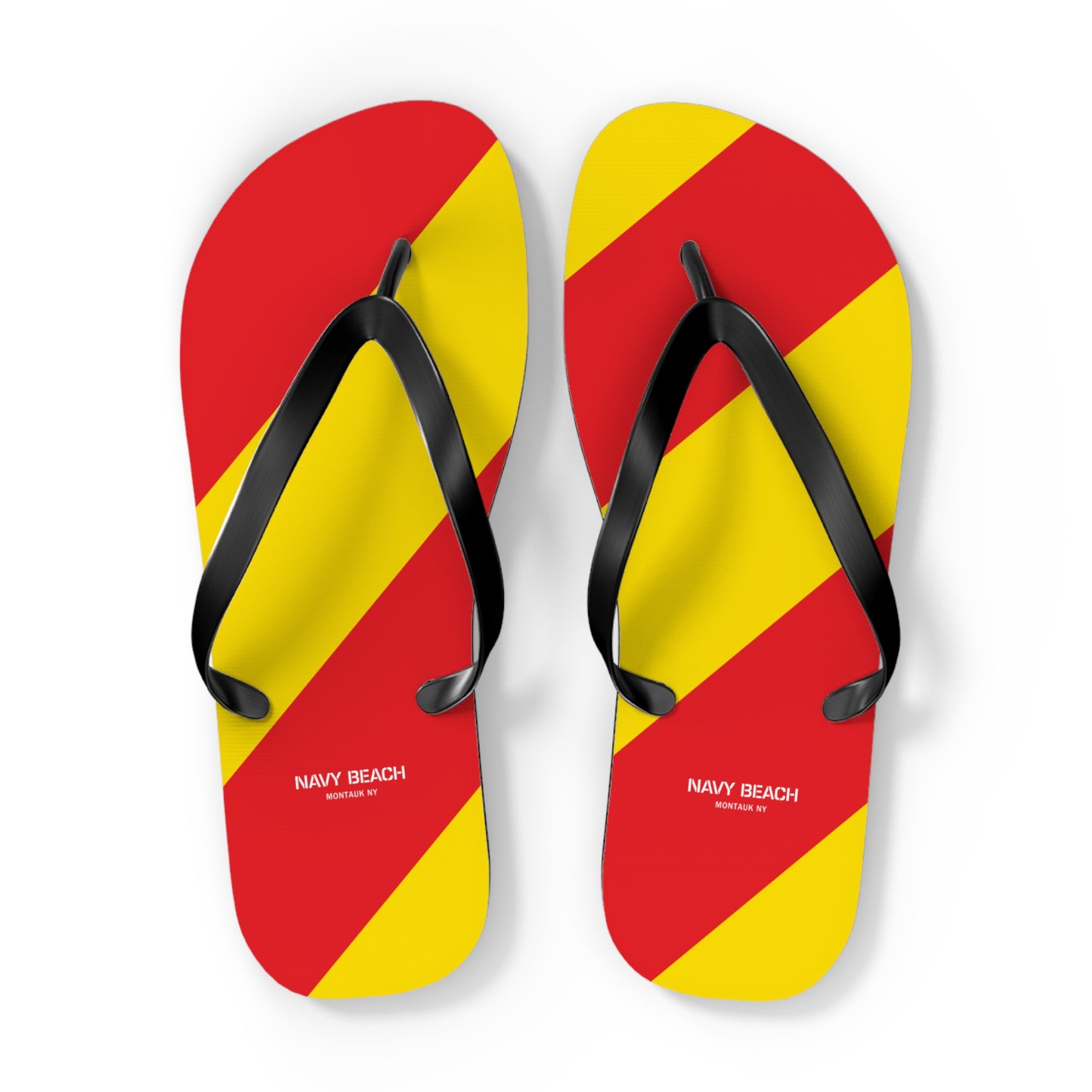 Navy Beach Y Flag Flip Flops