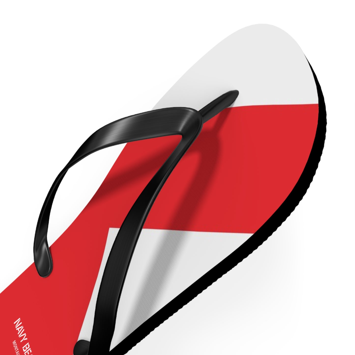 Navy Beach V Flag Flip Flops