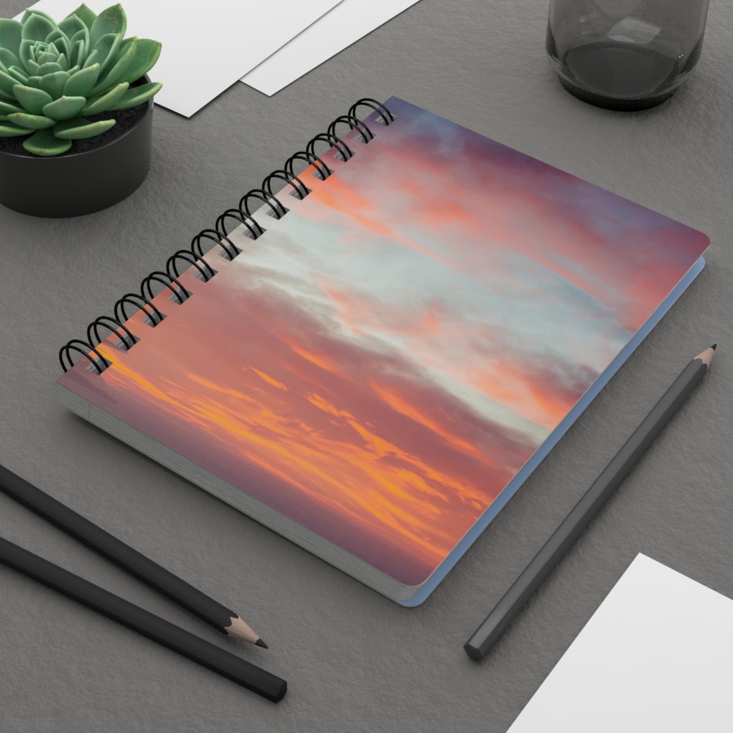 Cloudy Sunset Spiral Bound Notebook