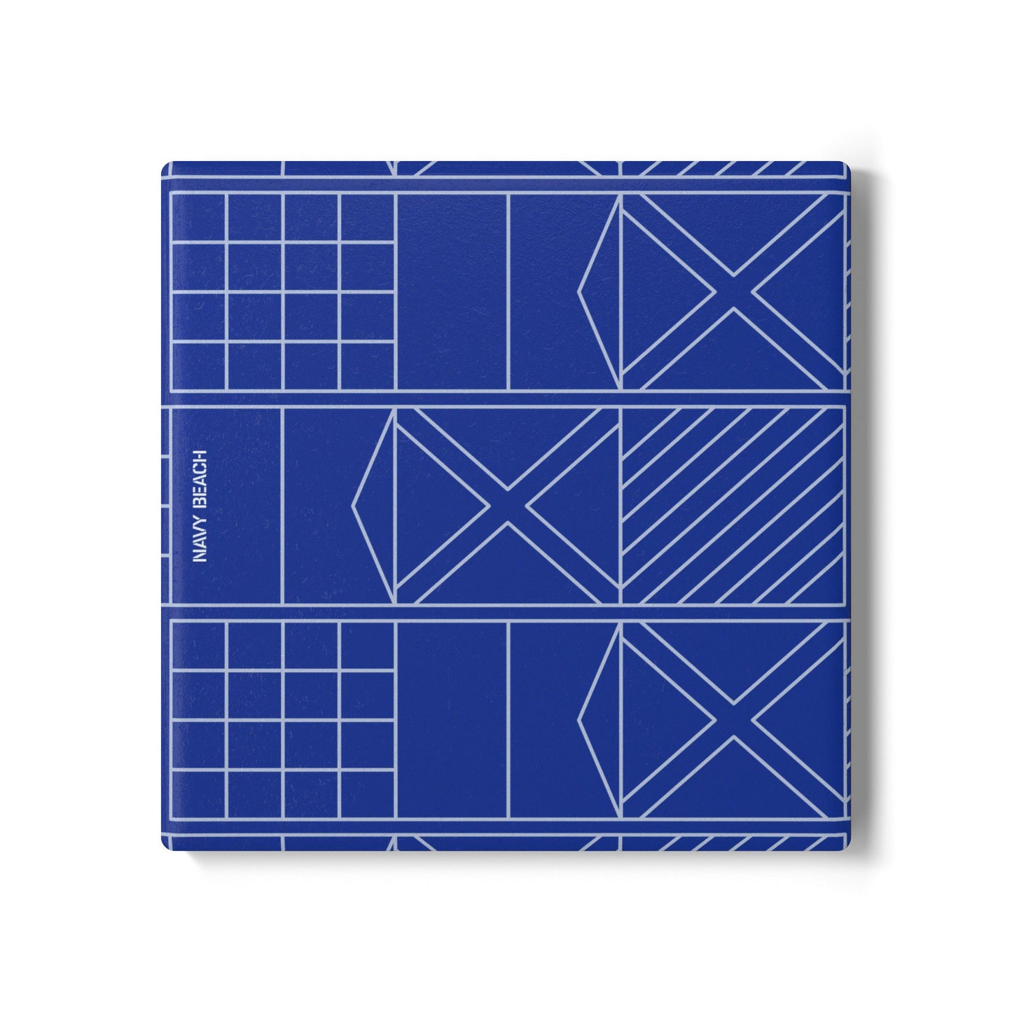 Navy Beach Blue Ceramic Coaster