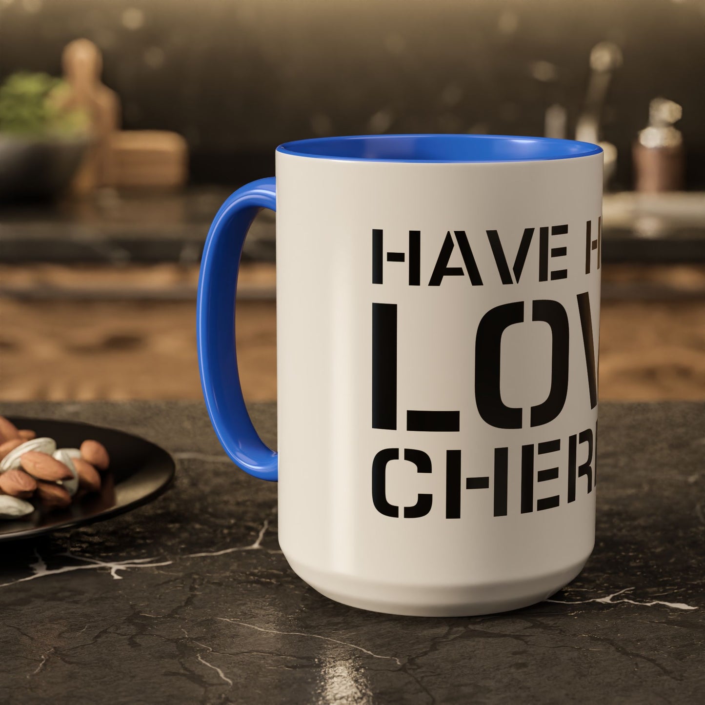 Have Hold Love Cherish Navy Beach Weddings Colorful Mugs