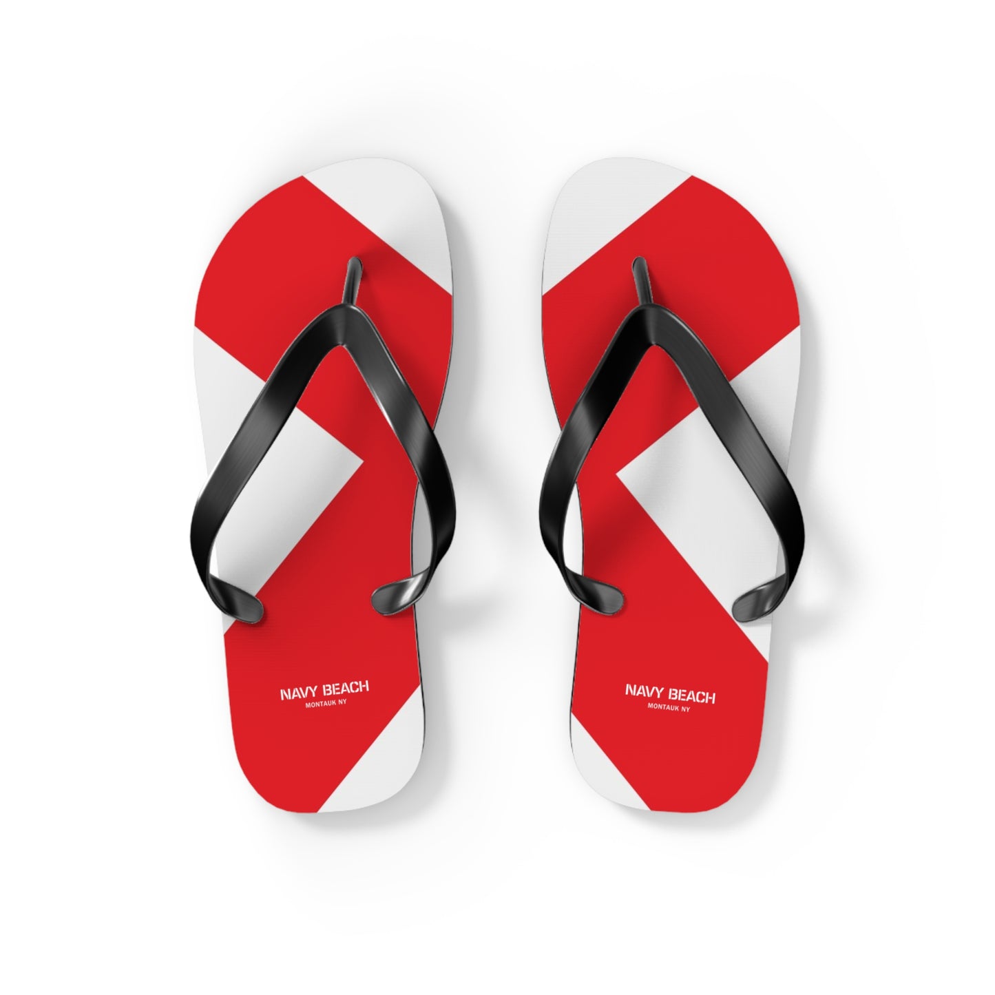 Navy Beach V Flag Flip Flops