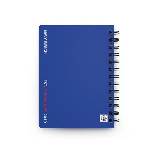 Navy Beach N Flag Spiral Bound Notebook