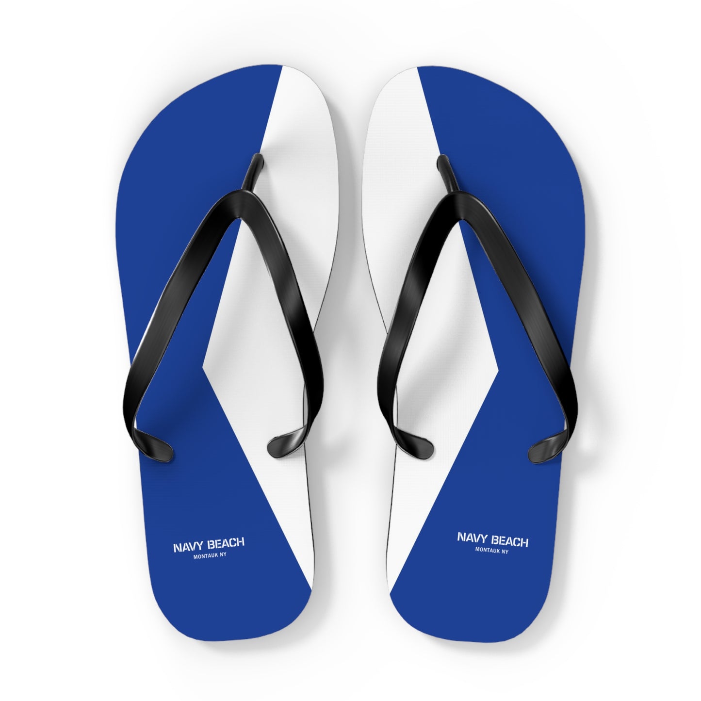 Navy Beach A Flag Flip Flops