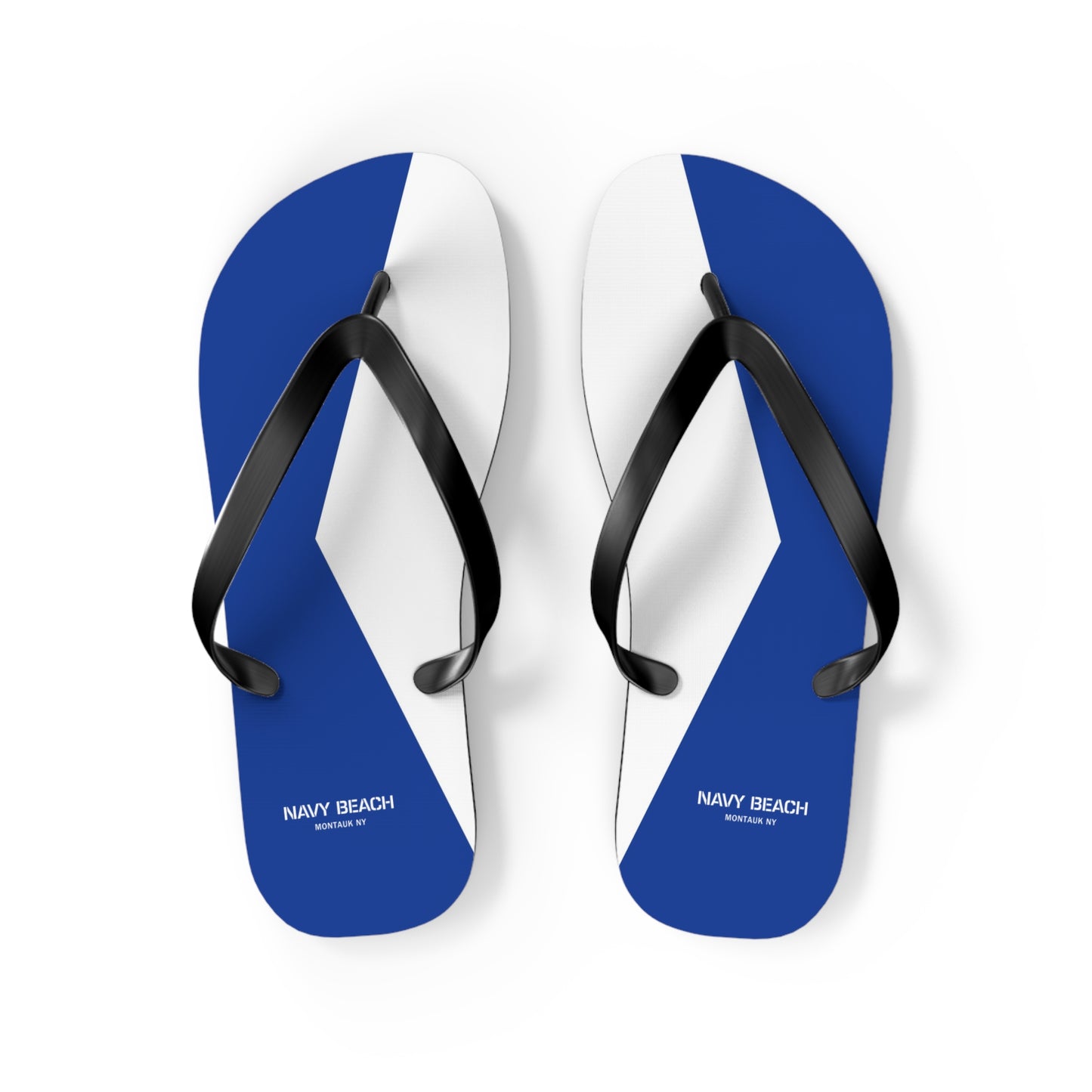 Navy Beach A Flag Flip Flops