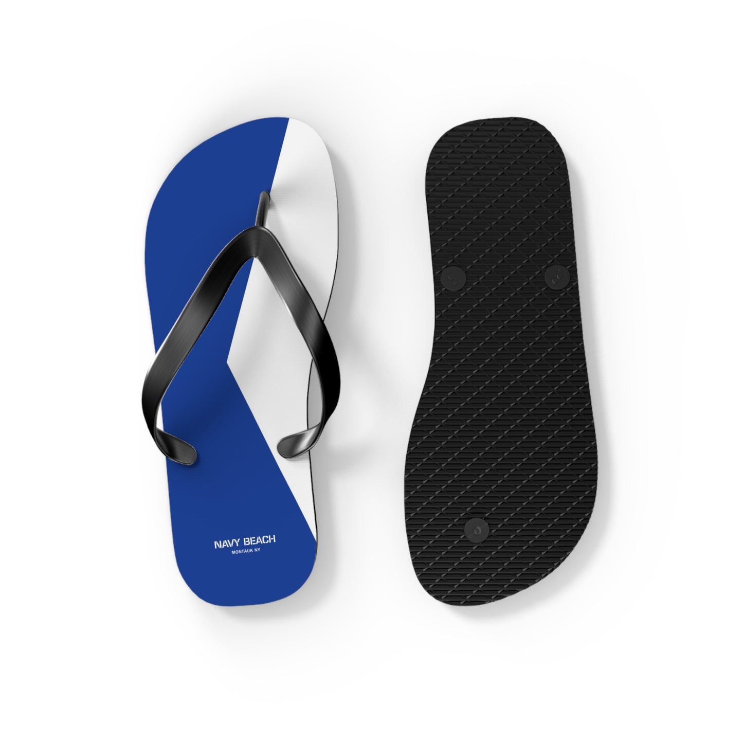 Navy Beach A Flag Flip Flops