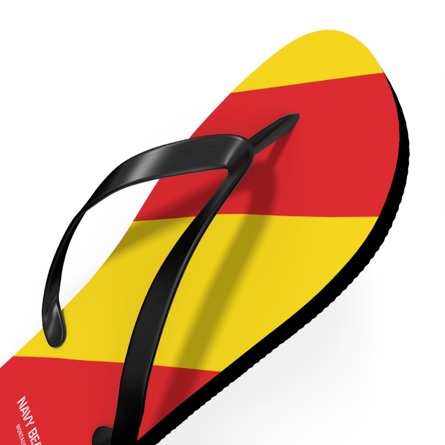 Navy Beach Y Flag Flip Flops
