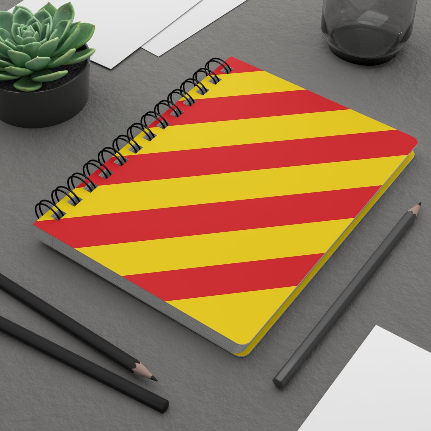 Navy Beach Y Flag Spiral Bound Notebook
