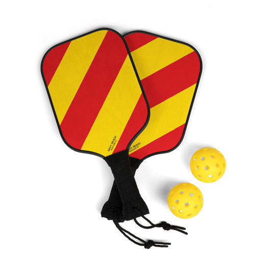 Navy Beach Y Flag Pickleball Kit