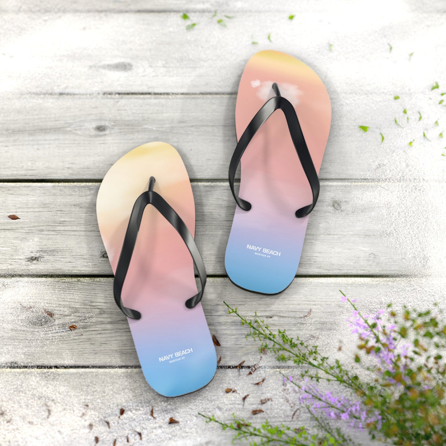 Pastel Sunset Flip Flops