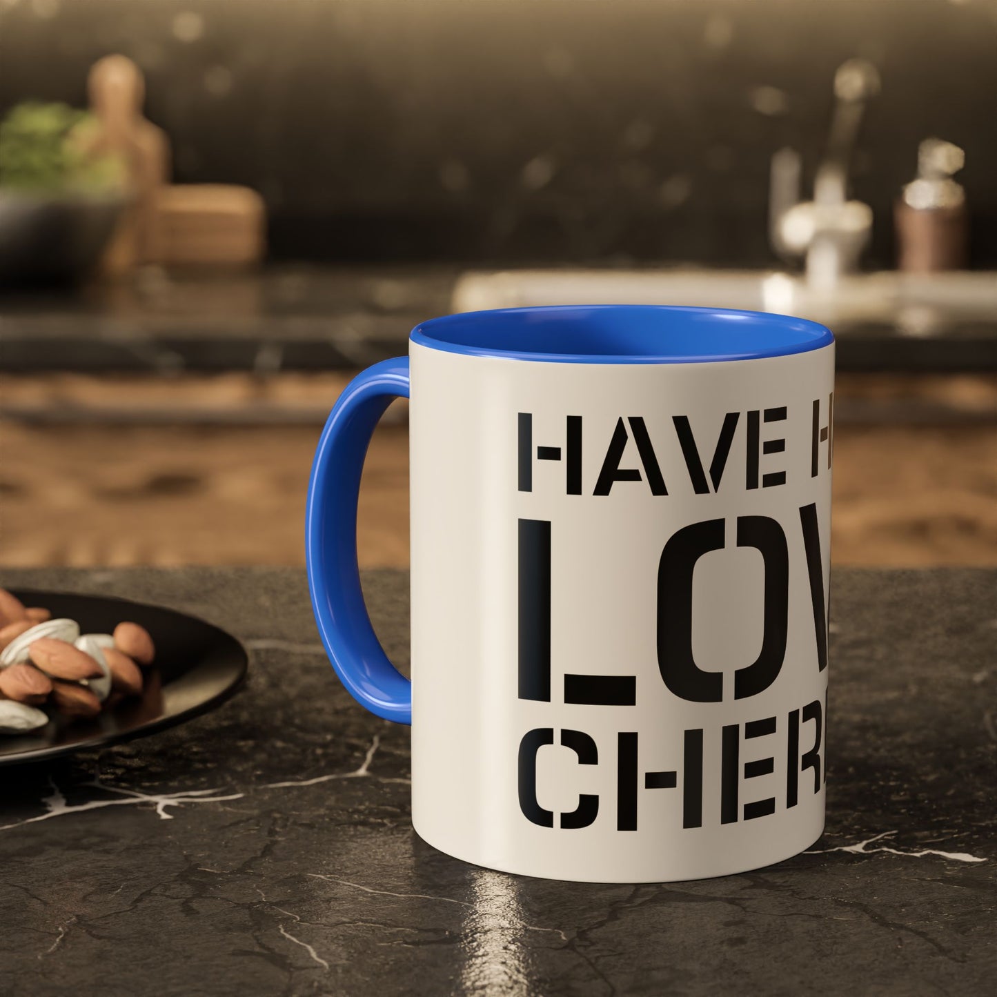 Have Hold Love Cherish Navy Beach Weddings Colorful Mugs