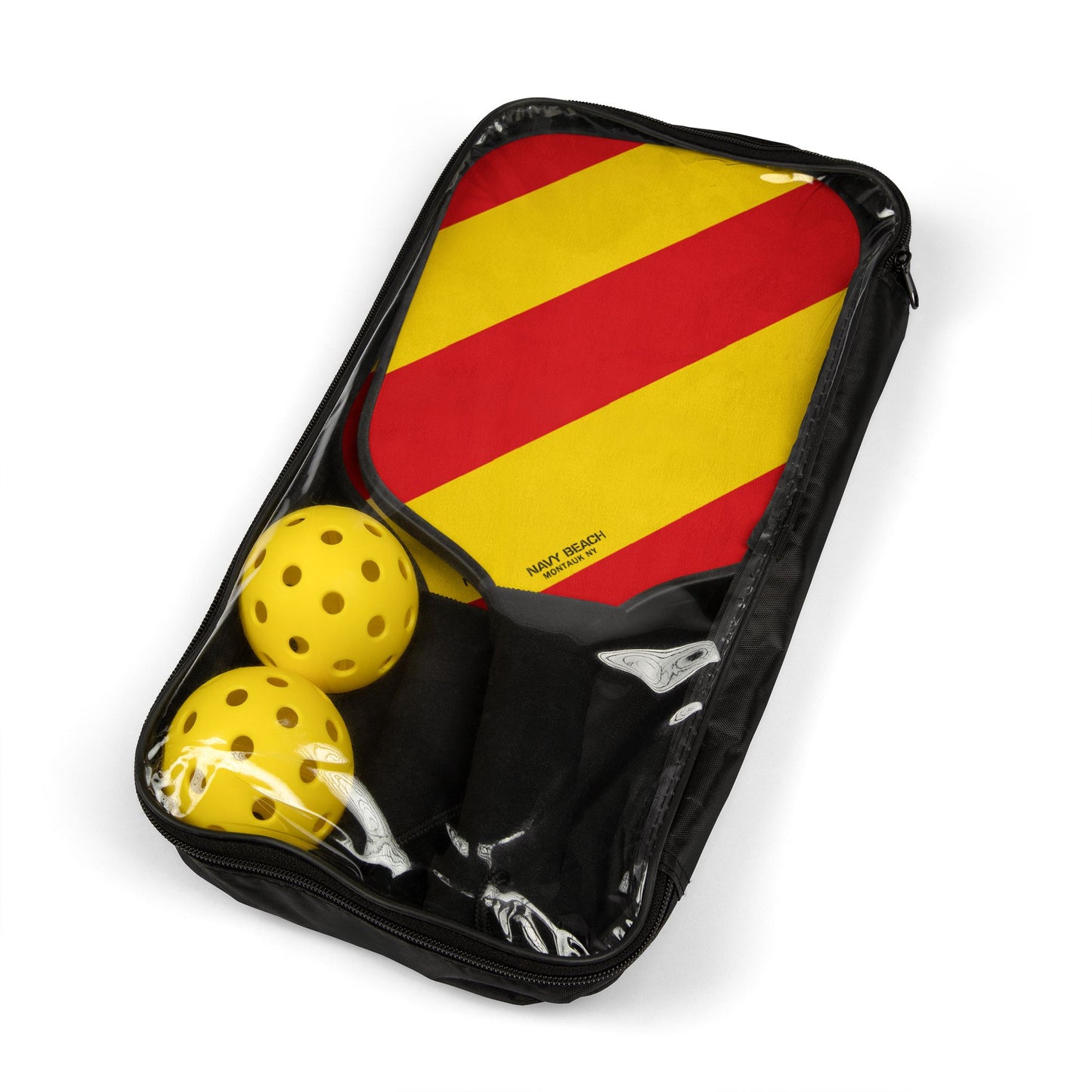 Navy Beach Y Flag Pickleball Kit