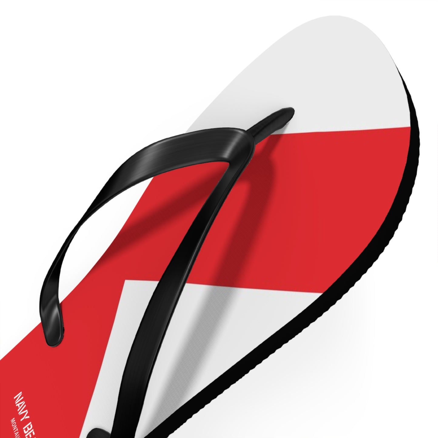 Navy Beach V Flag Flip Flops