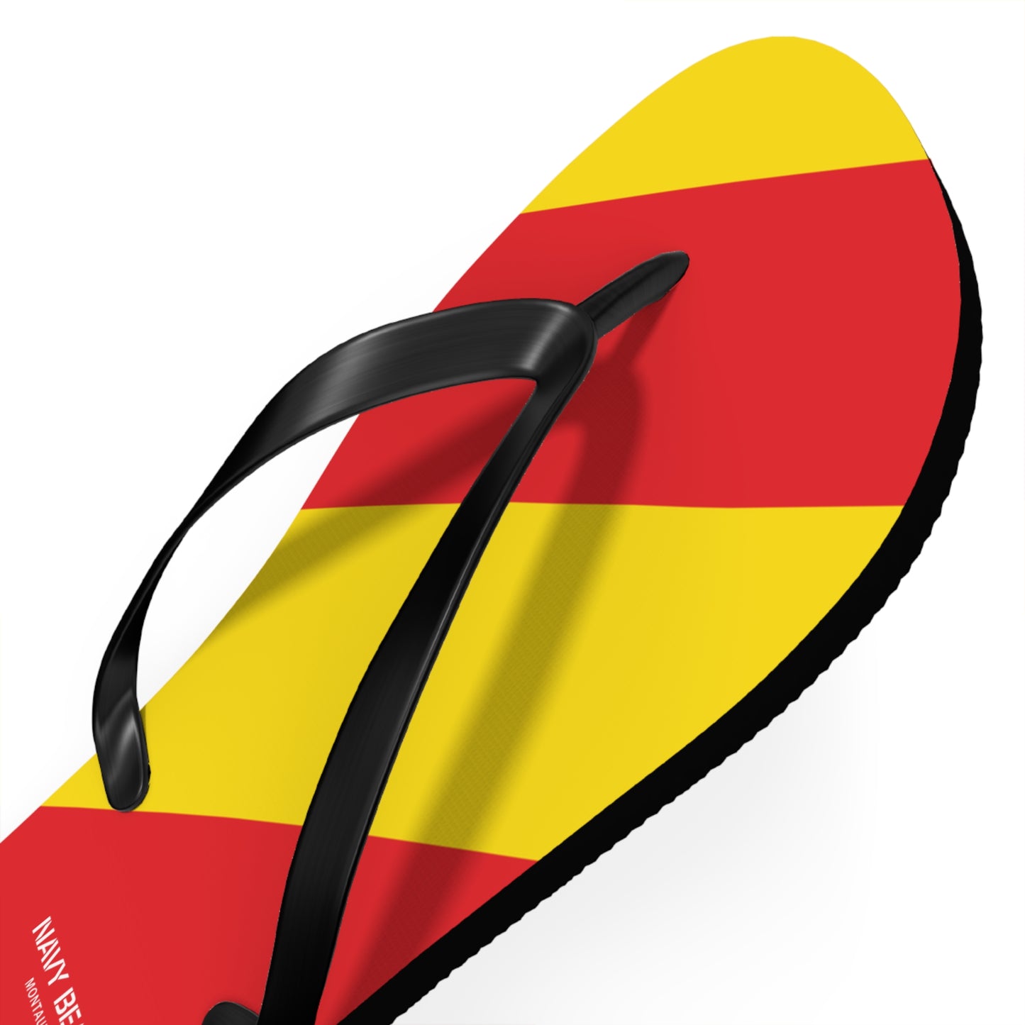Navy Beach Y Flag Flip Flops