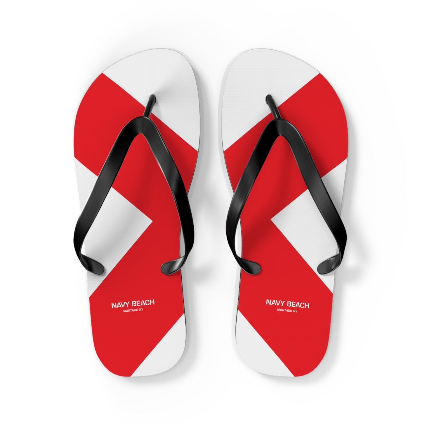 Navy Beach V Flag Flip Flops