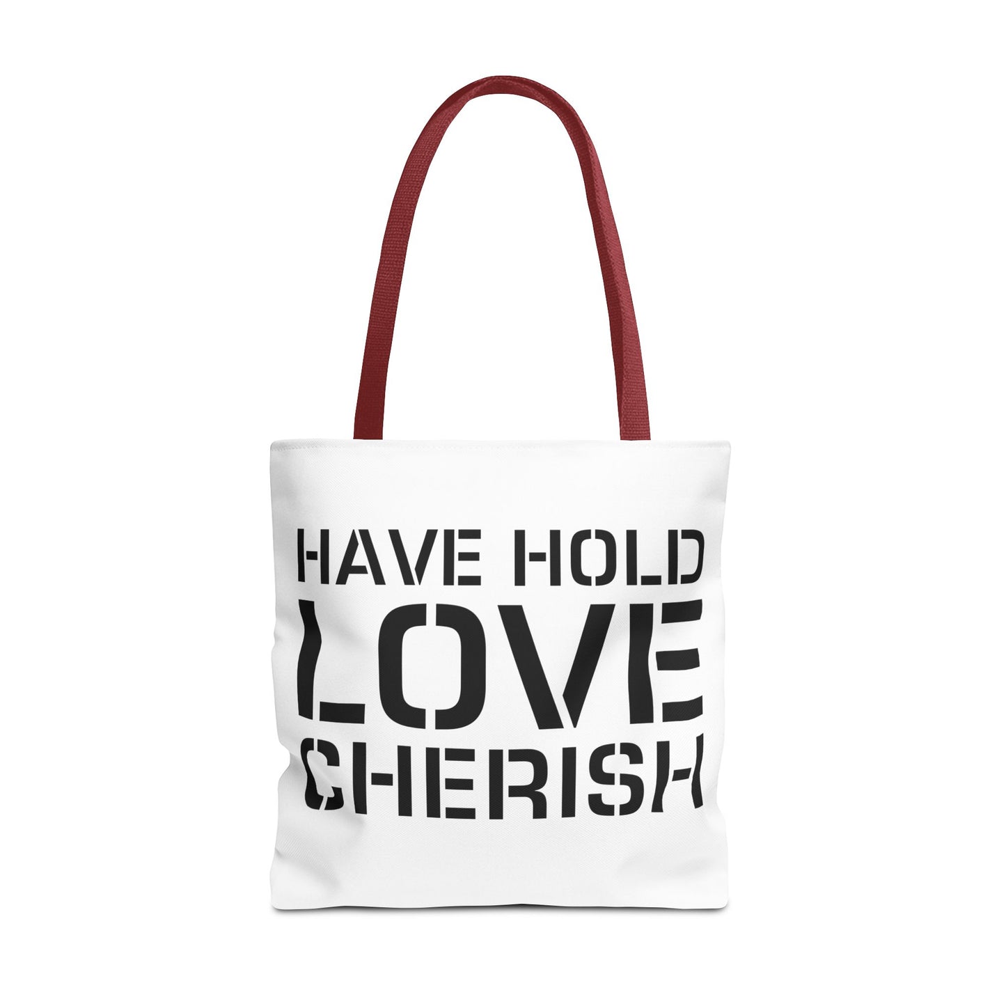 Have Hold Love Cherish Navy Beach Weddings Tote