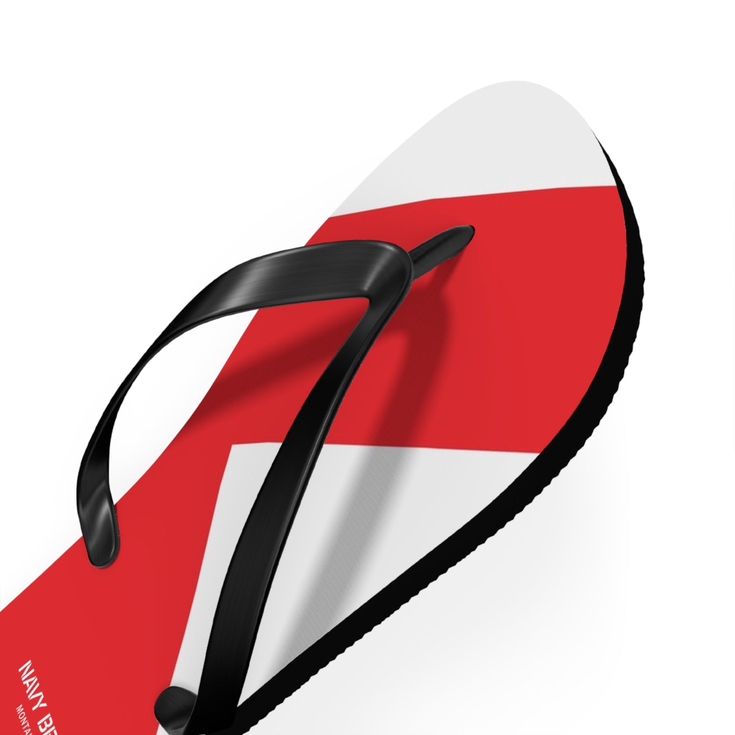 Navy Beach V Flag Flip Flops