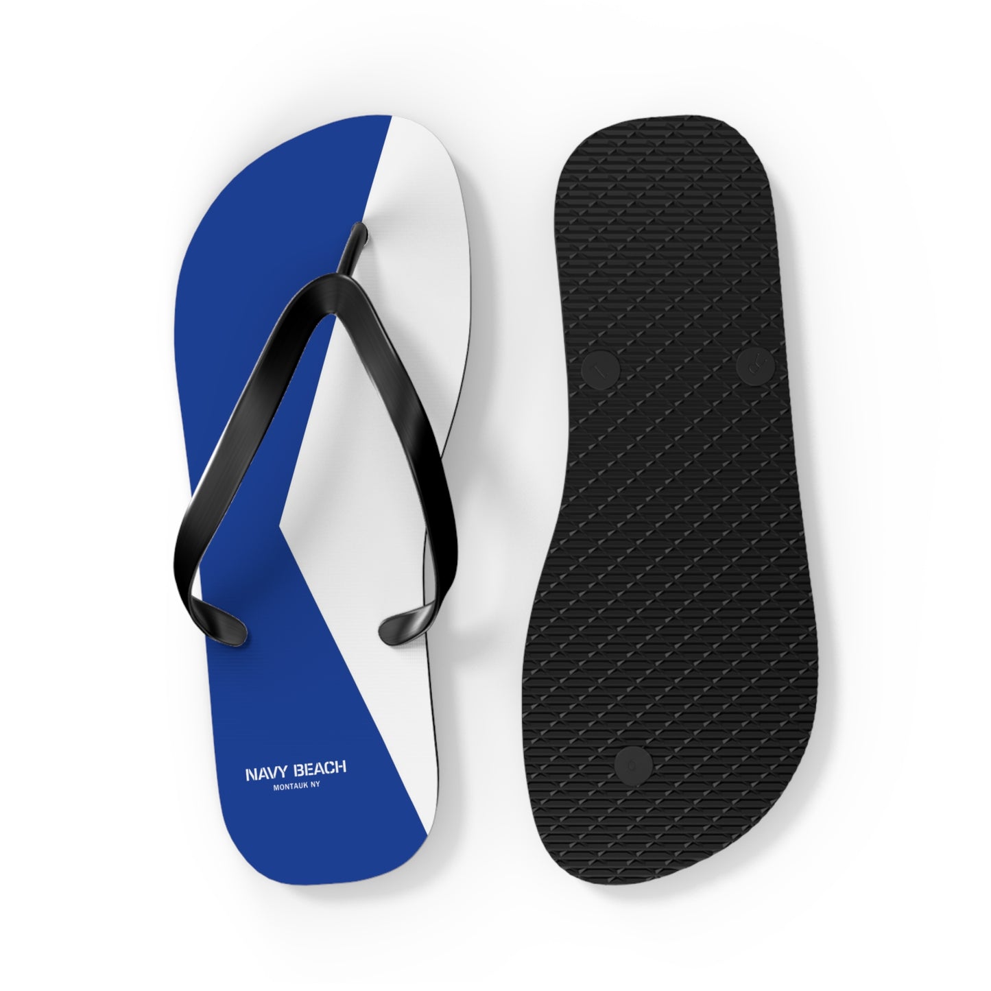 Navy Beach A Flag Flip Flops