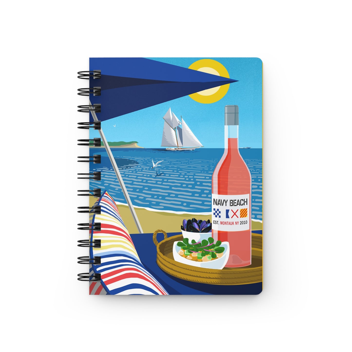 Cahier à spirales Navy Beach Seascape