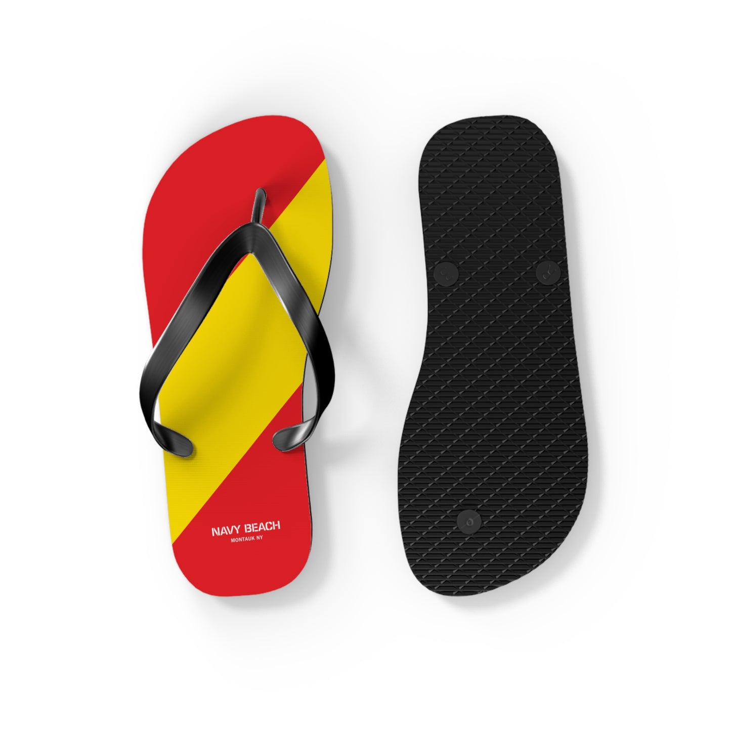 Navy Beach Y Flag Flip Flops