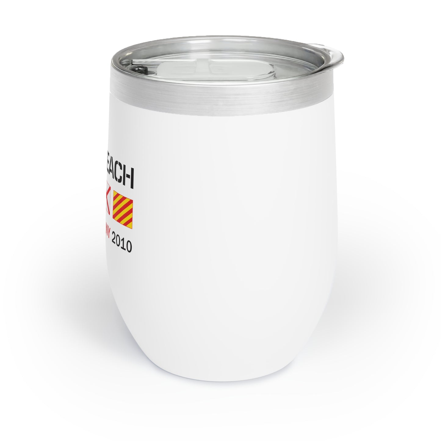 Navy Beach Chill Wine Tumbler