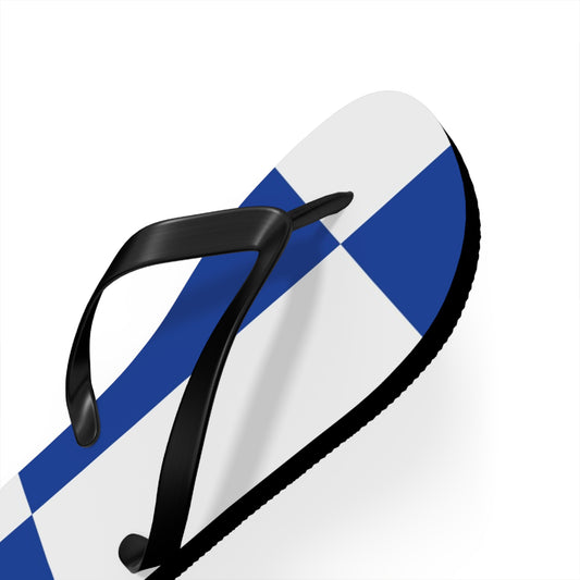 Navy Beach N Flag Flip Flops