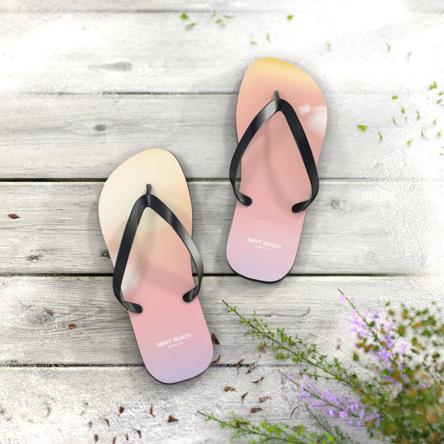 Pastel Sunset Flip Flops