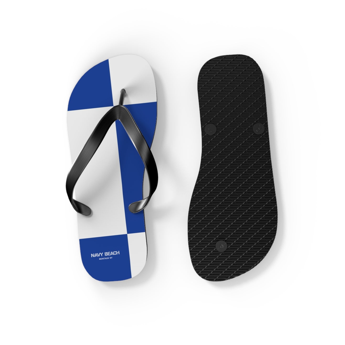 Navy Beach N Flag Flip Flops