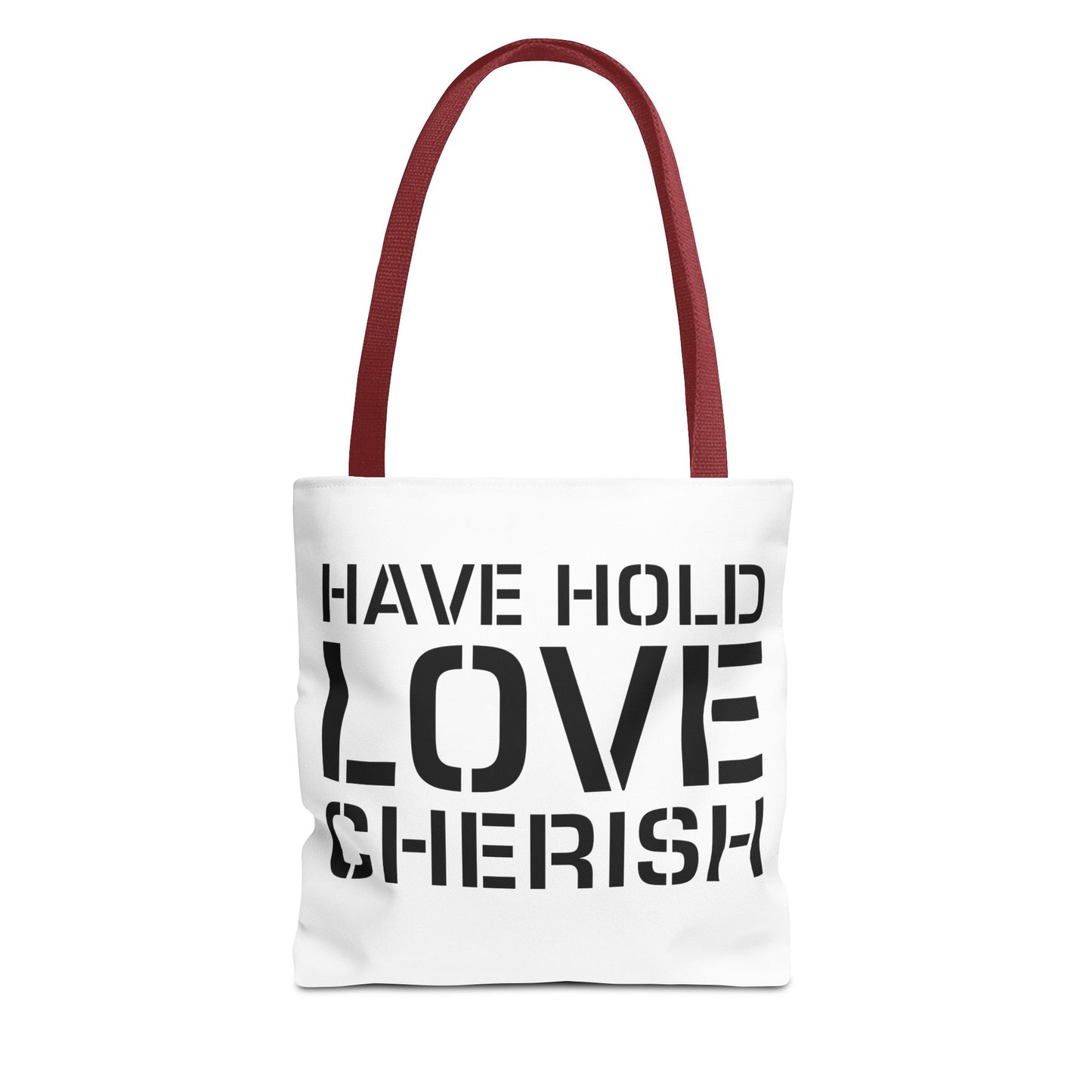 Have Hold Love Cherish Navy Beach Weddings Tote