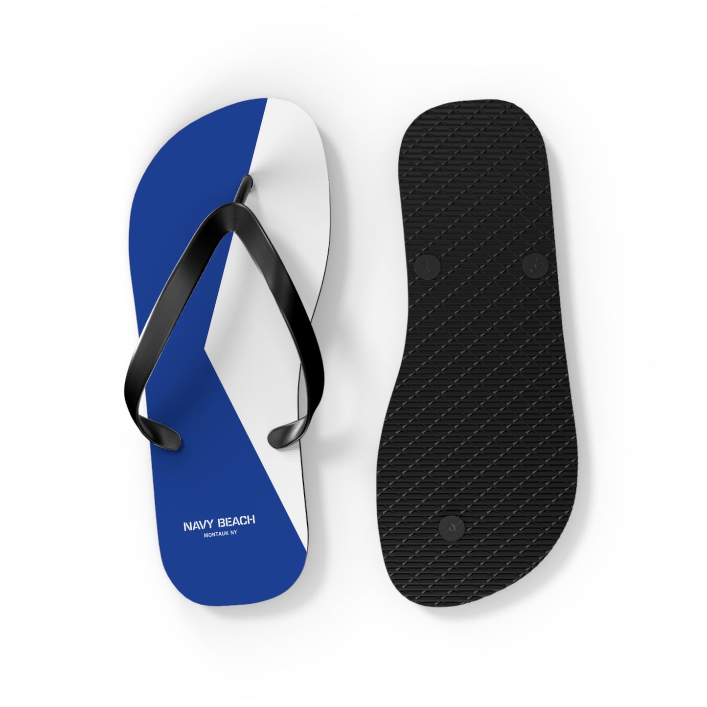 Navy Beach A Flag Flip Flops