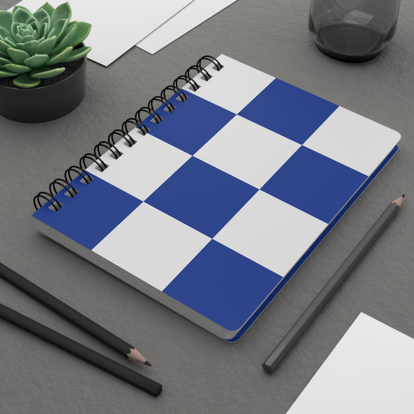 Navy Beach N Flag Spiral Bound Notebook