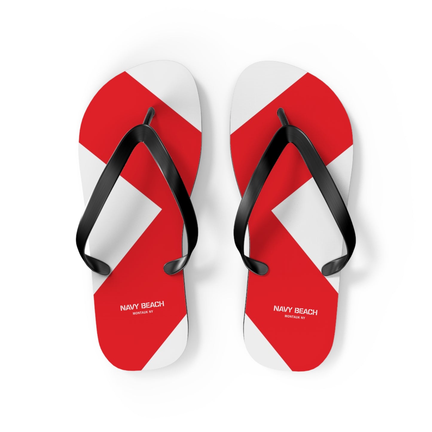 Navy Beach V Flag Flip Flops